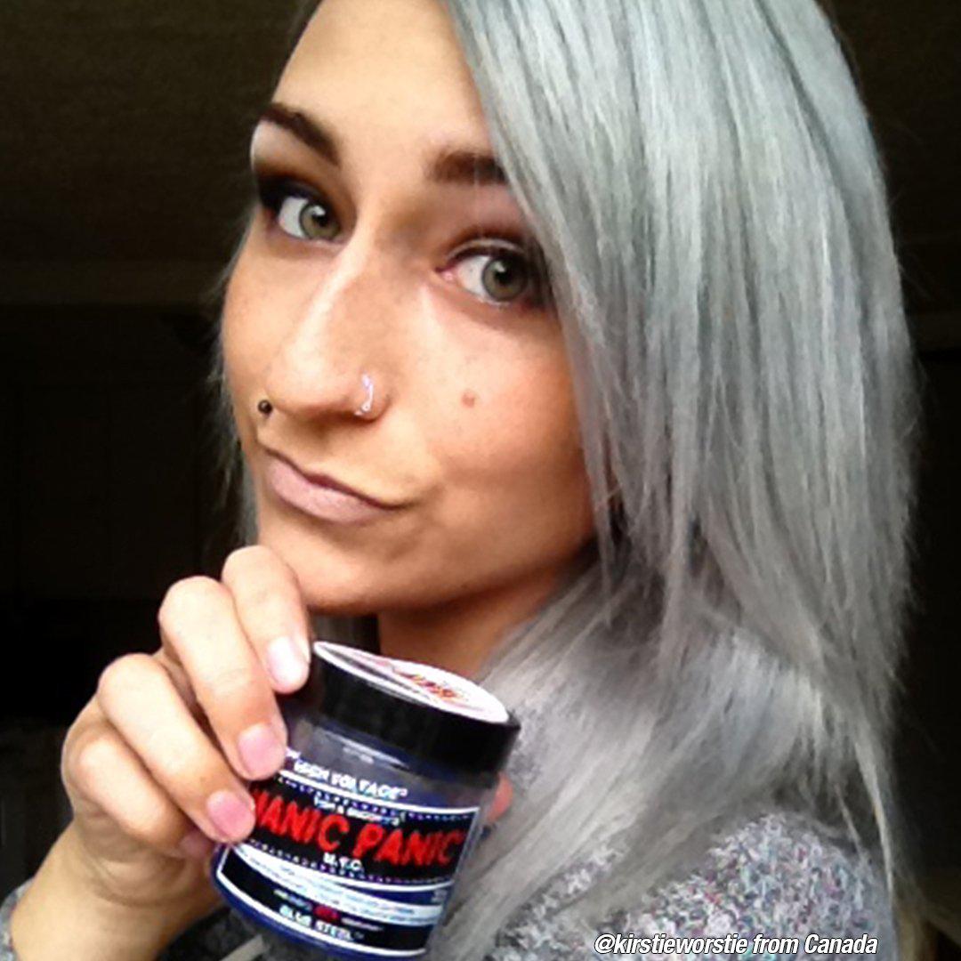Blue Steel™ - Classic High Voltage® - - Tish & Snooky's Manic Panic, gray, grey, silver, icey, metallic, smokey, smoky, smoke, gunmetal, steel grey, steel gray, icy, semi permanent hair color, hair dye, @kirstieworstie
