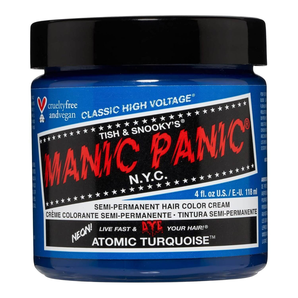 Manic Panic Classic High Voltage Semi Permanent Hair Colour Atomic Turquoise 236ml