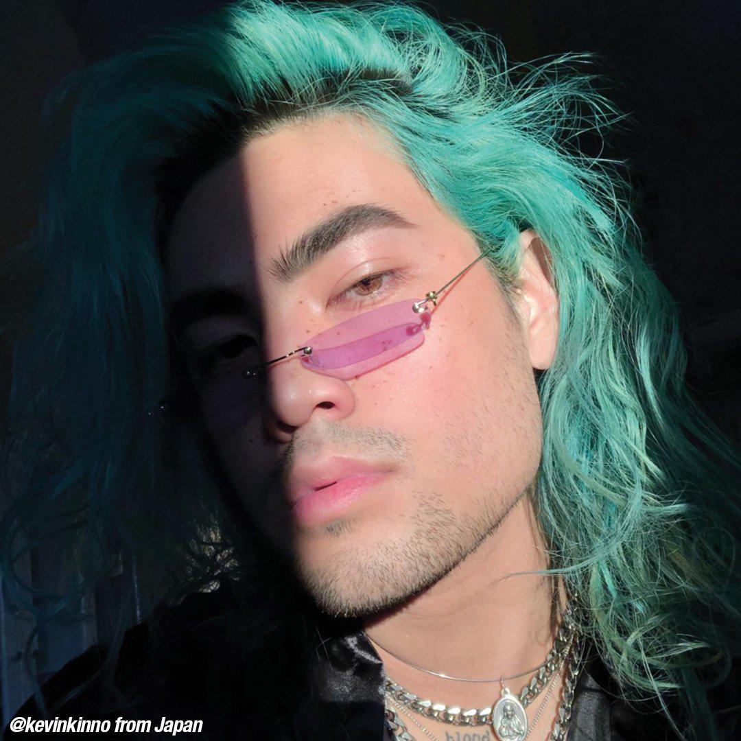 Atomic Turquoise® - Amplified™ - Tish & Snooky's Manic Panic, bright blue, neon blue, radiant aqua blue, aqua blue, radiant blue, turquoise, teal, mermaid blue, semi permanent hair color, hair dye, @kevinkinno