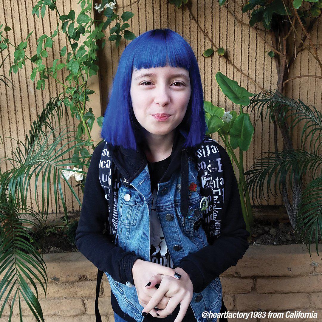 Rockabilly® Blue - Amplified™ - Tish & Snooky's Manic Panic, bright blue, blue, true blue, neon blue, primary blue, cool blue, neutral blue, bleu, blu, strong blue, powerful blue, intense blue, semi permanent hair color, hair dye, @heartfactory1983